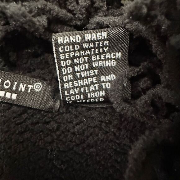 All Points Reference Point Black Pink Cardigan Button Sweater Fringe Trim Small - Picture 4 of 5